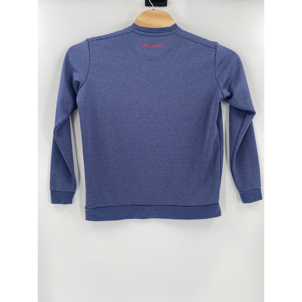 Black Clover Small Blue White Striped Silicon Logo‎ Long Sleeve Pullover Sweater - Picture 5 of 5